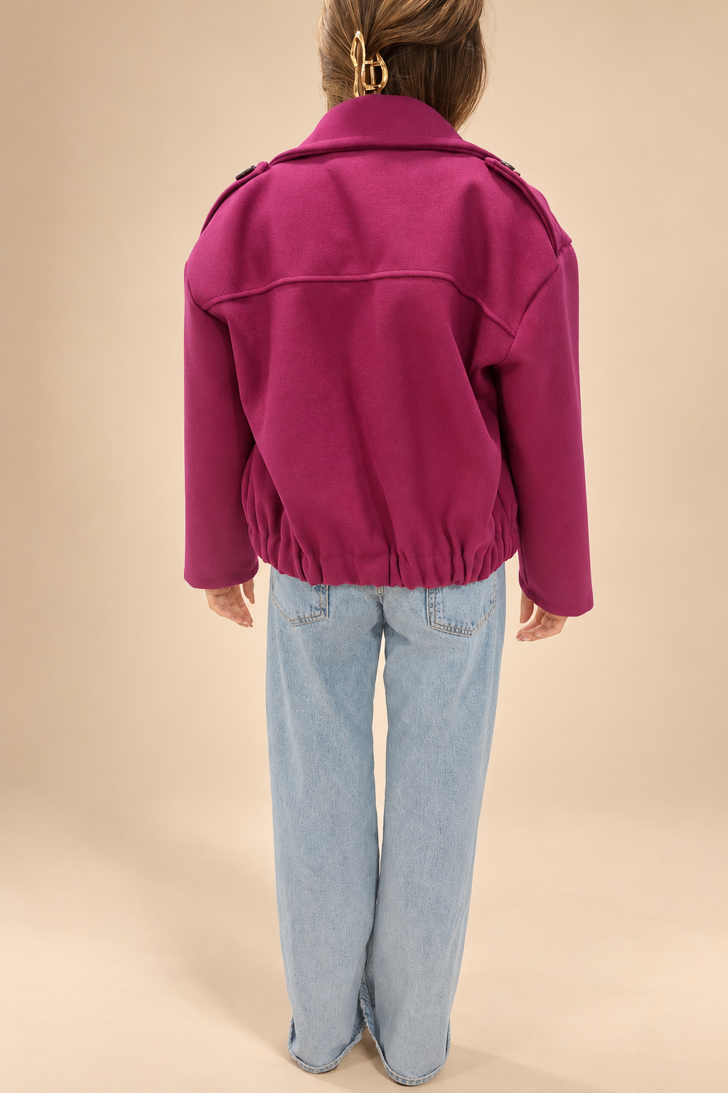 Chaqueta Corta con Doble Botonadura