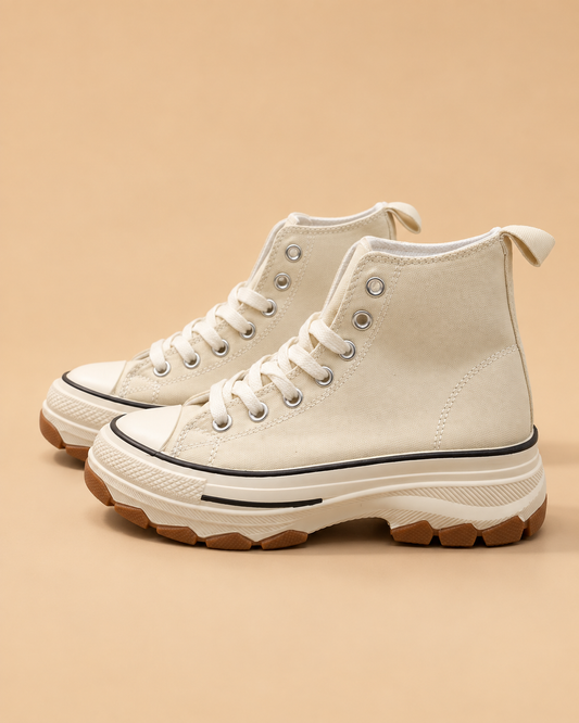 Zapatillas Altas Blancas con Suela Track