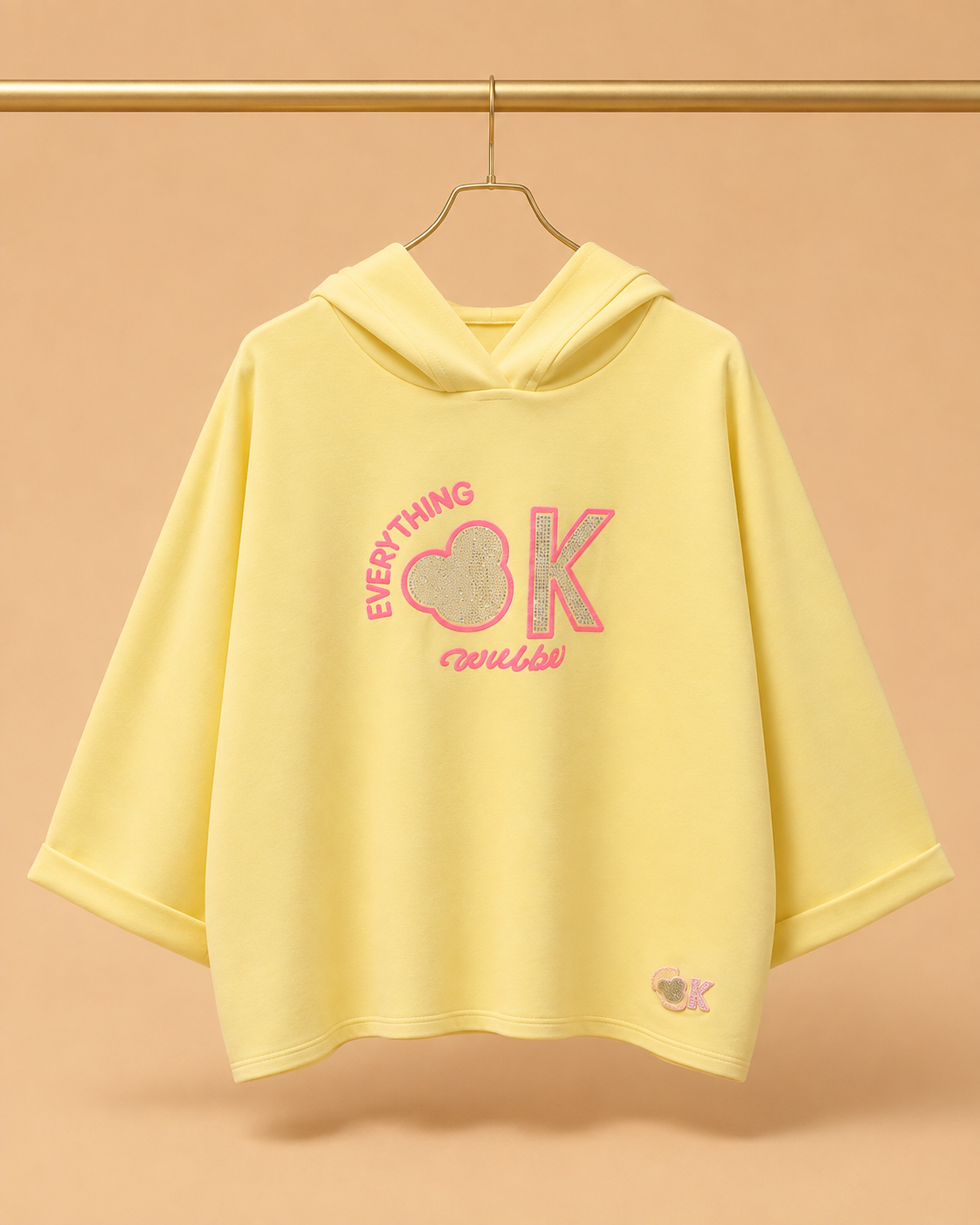 Sudadera Amarilla con Capucha Everything OK