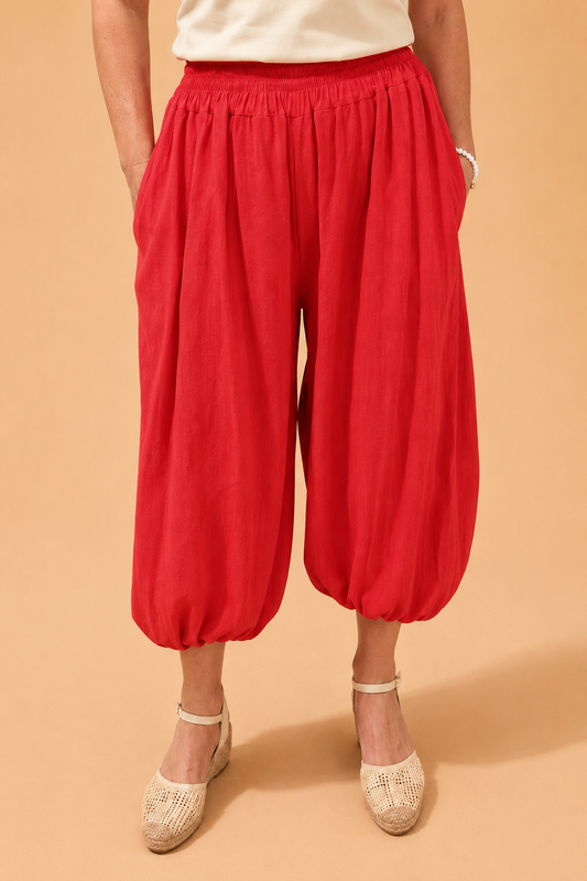 Pantalón Bombacho Fluido con Bolsillos JOT