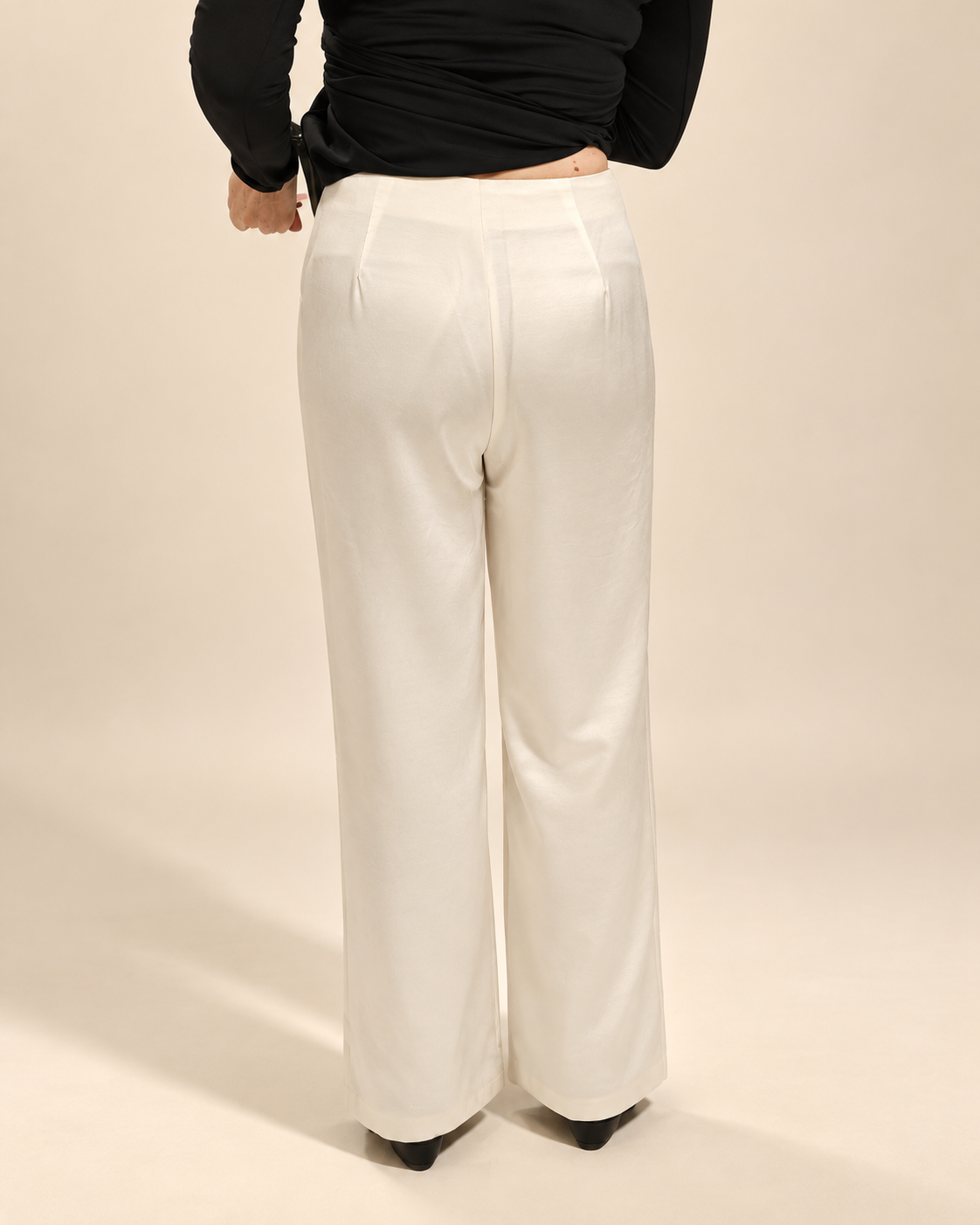 Pantalón Palazzo Satinado de Pierna Ancha
