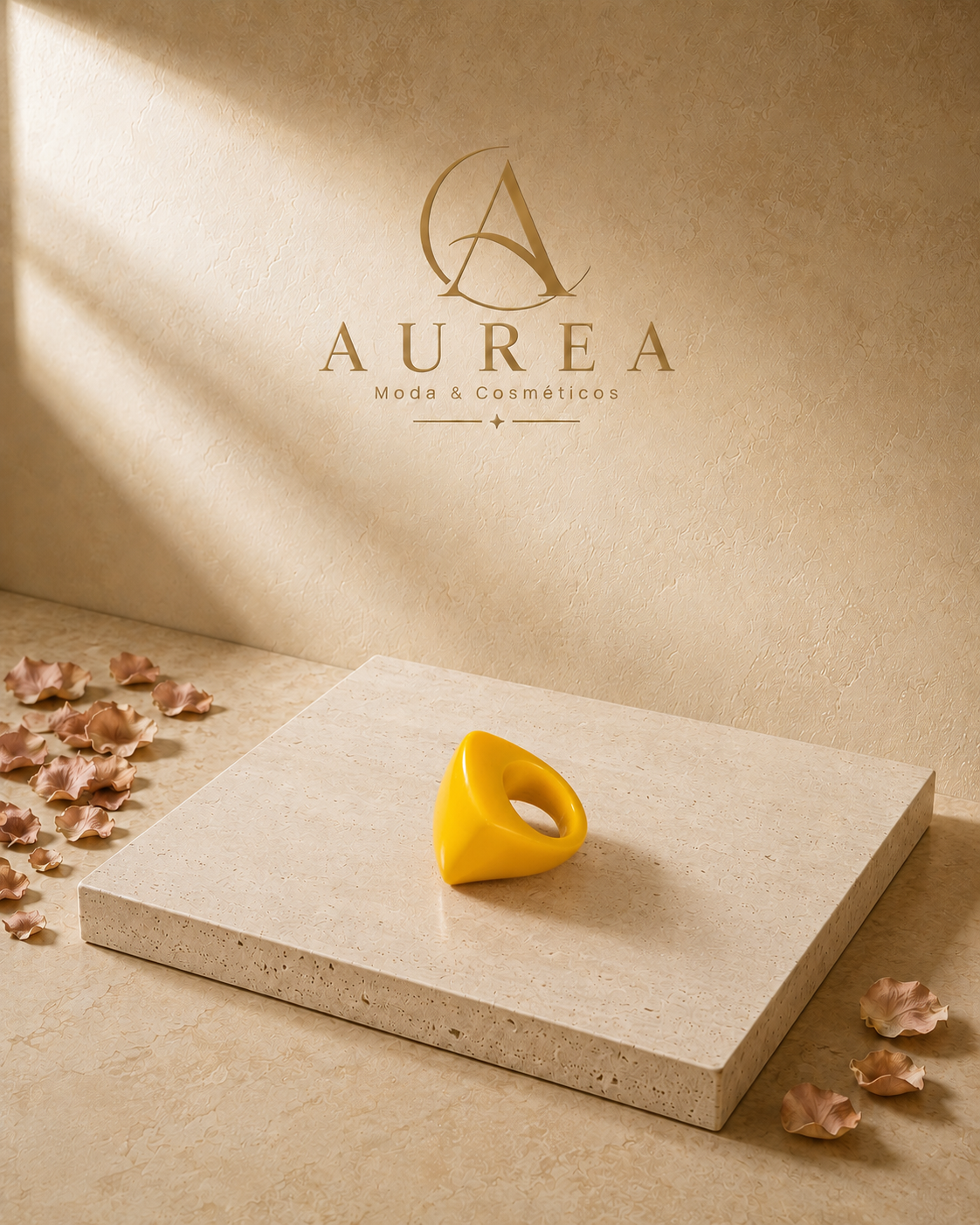 Anillo Amarillo Chunky