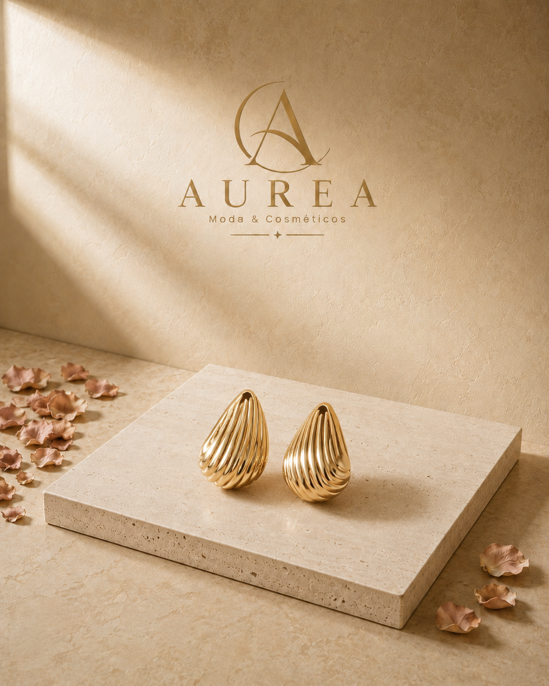 Pendientes Concha Dorados