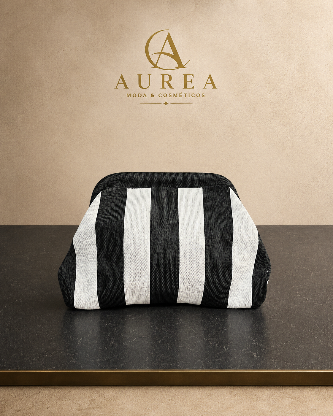 Bolso Clutch Riviera Blanco y Negro