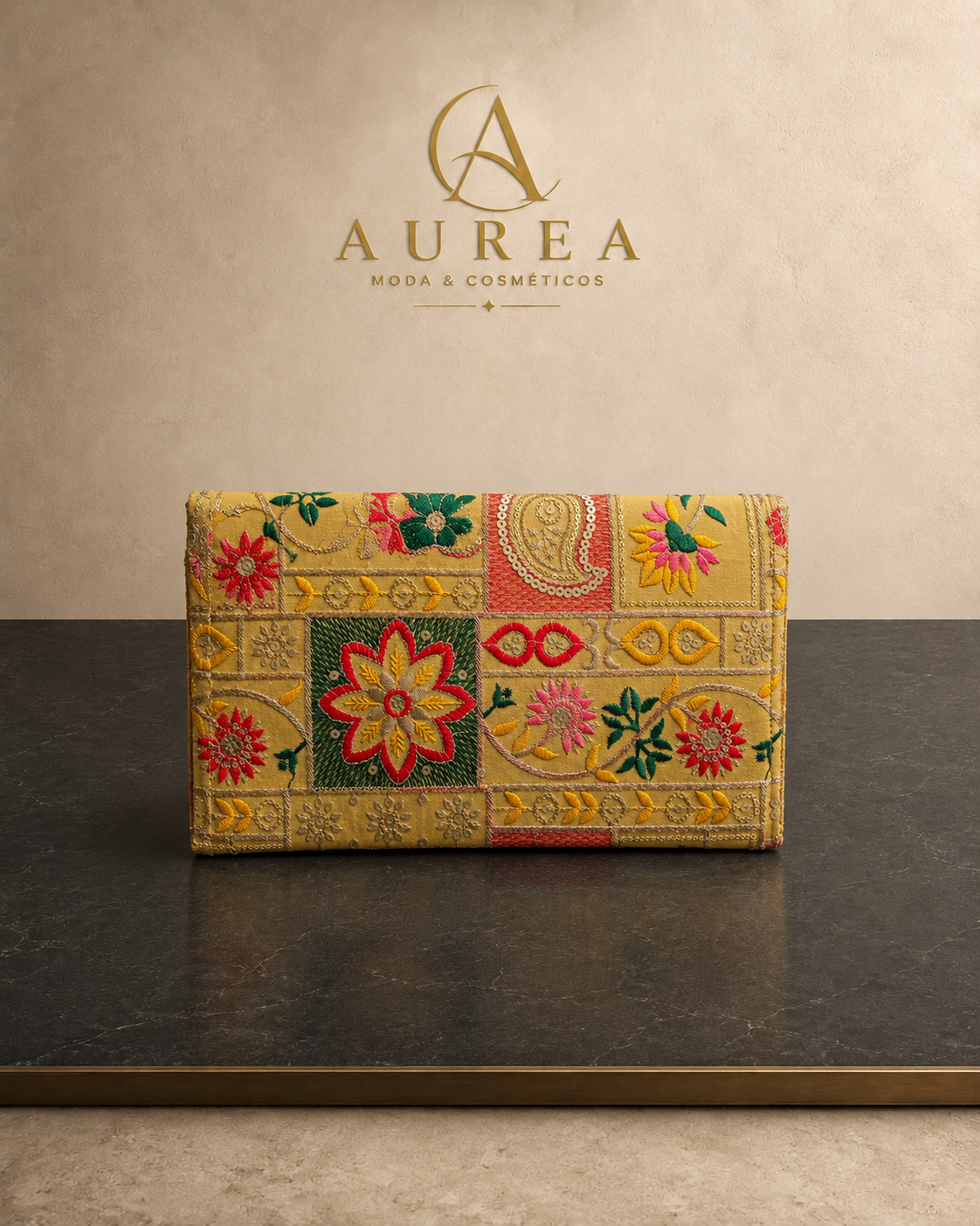 Bolso Clutch Bordado Jaipur