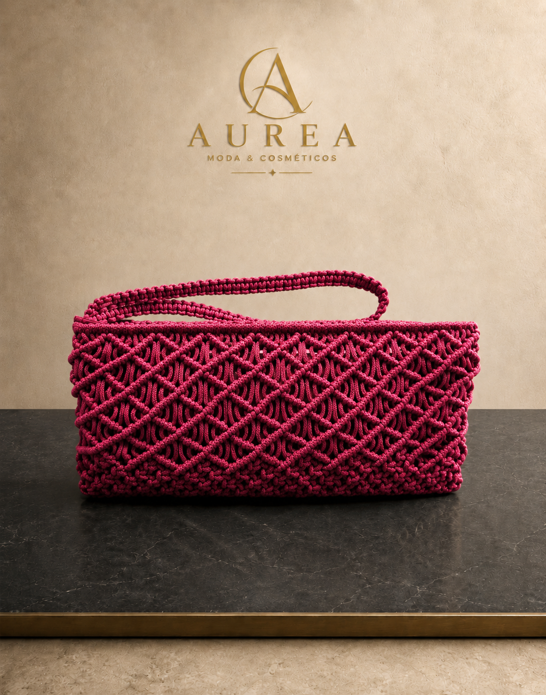 Bolso Clutch Macramé Amira