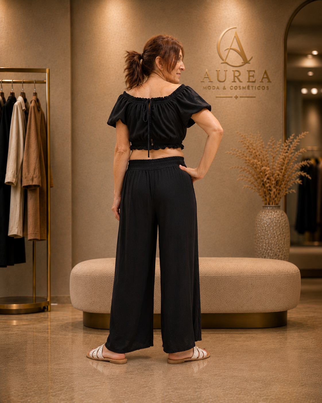 Conjunto de Top y Pantalón Palazzo
