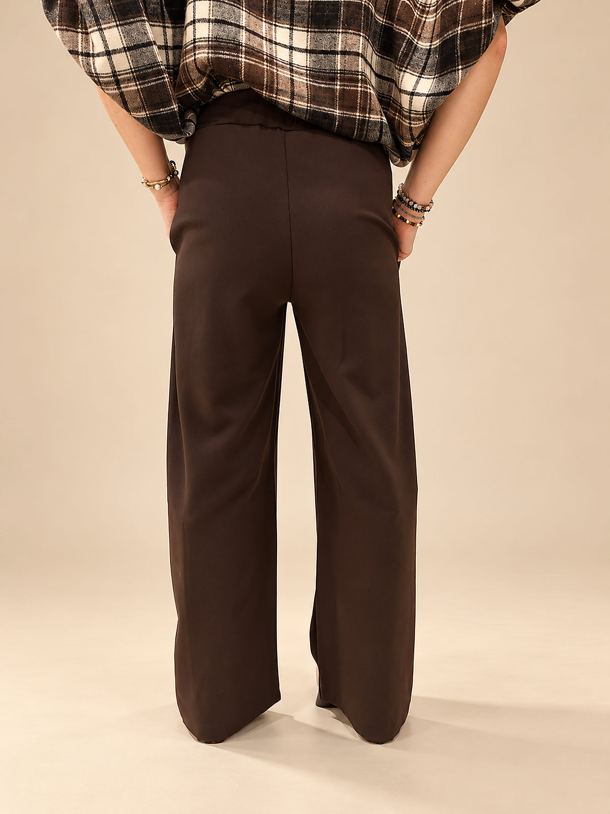 Pantalón Palazzo con Lazada y Pinzas