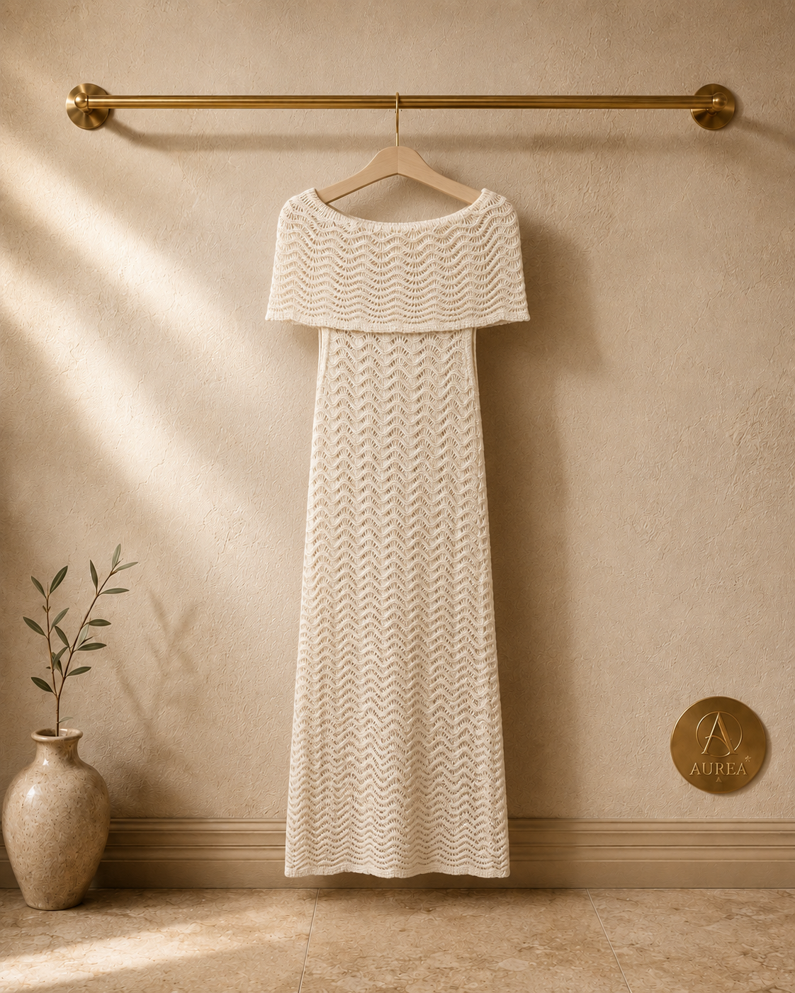 Vestido Blanco de Punto Calado