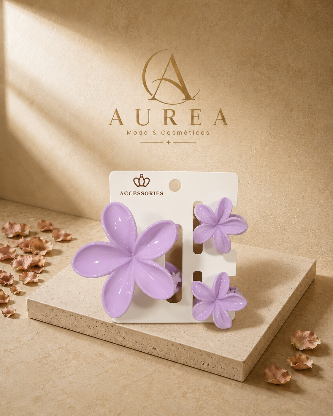Set de Pinzas Florales para el Pelo