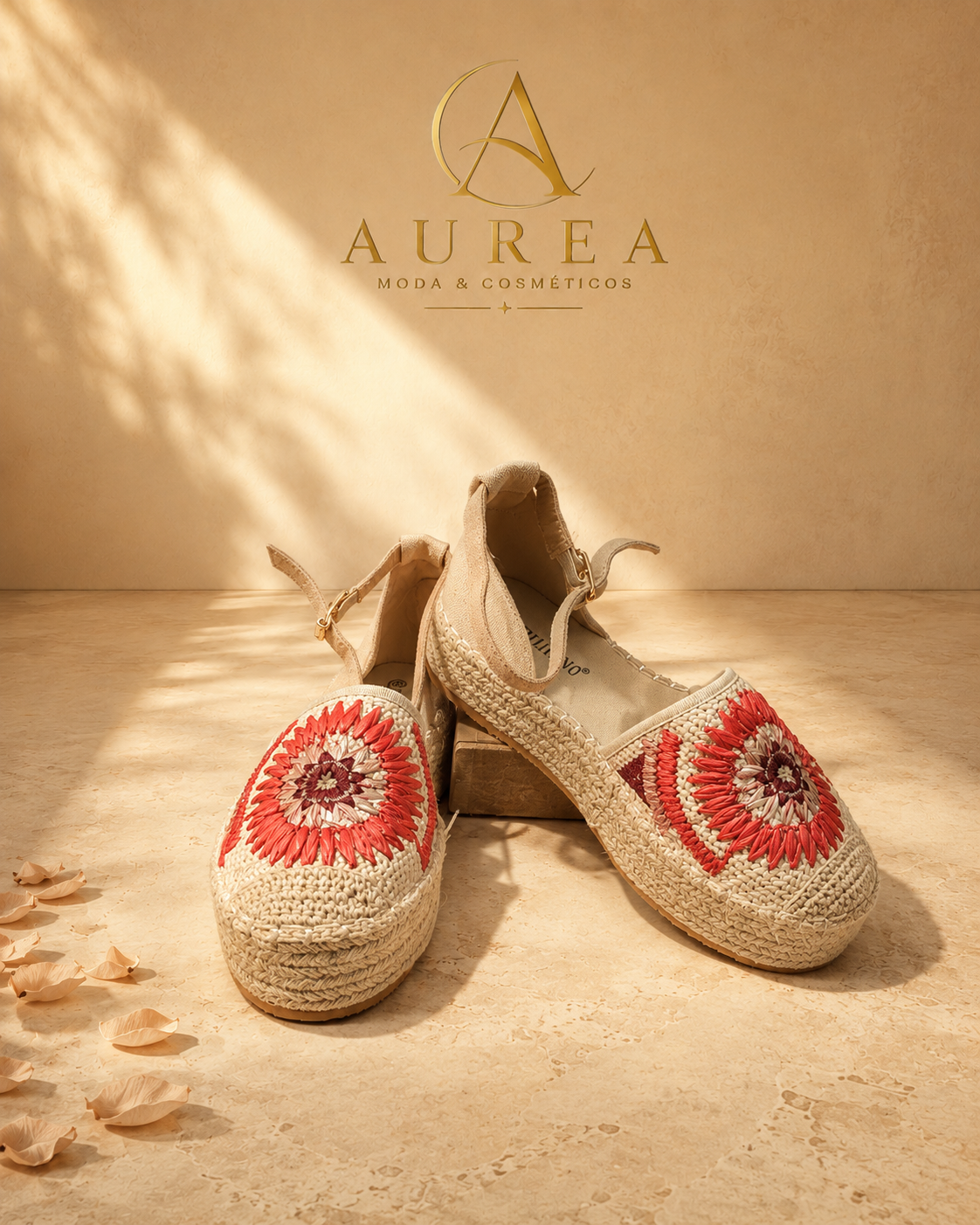 Alpargata Bordada Coral