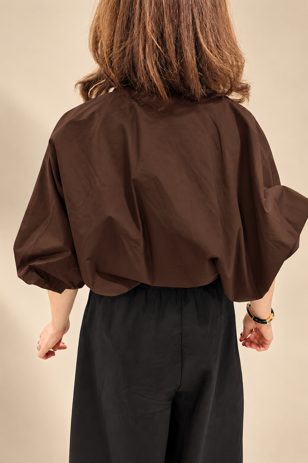 Blusa Globo de Cuello Camisero