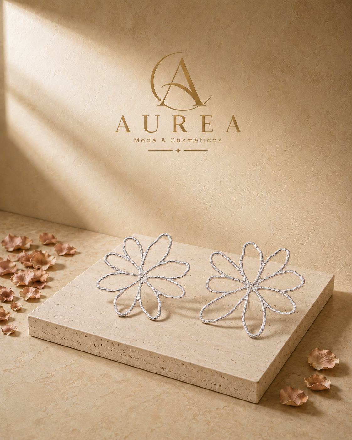 Pendientes Flor Silver