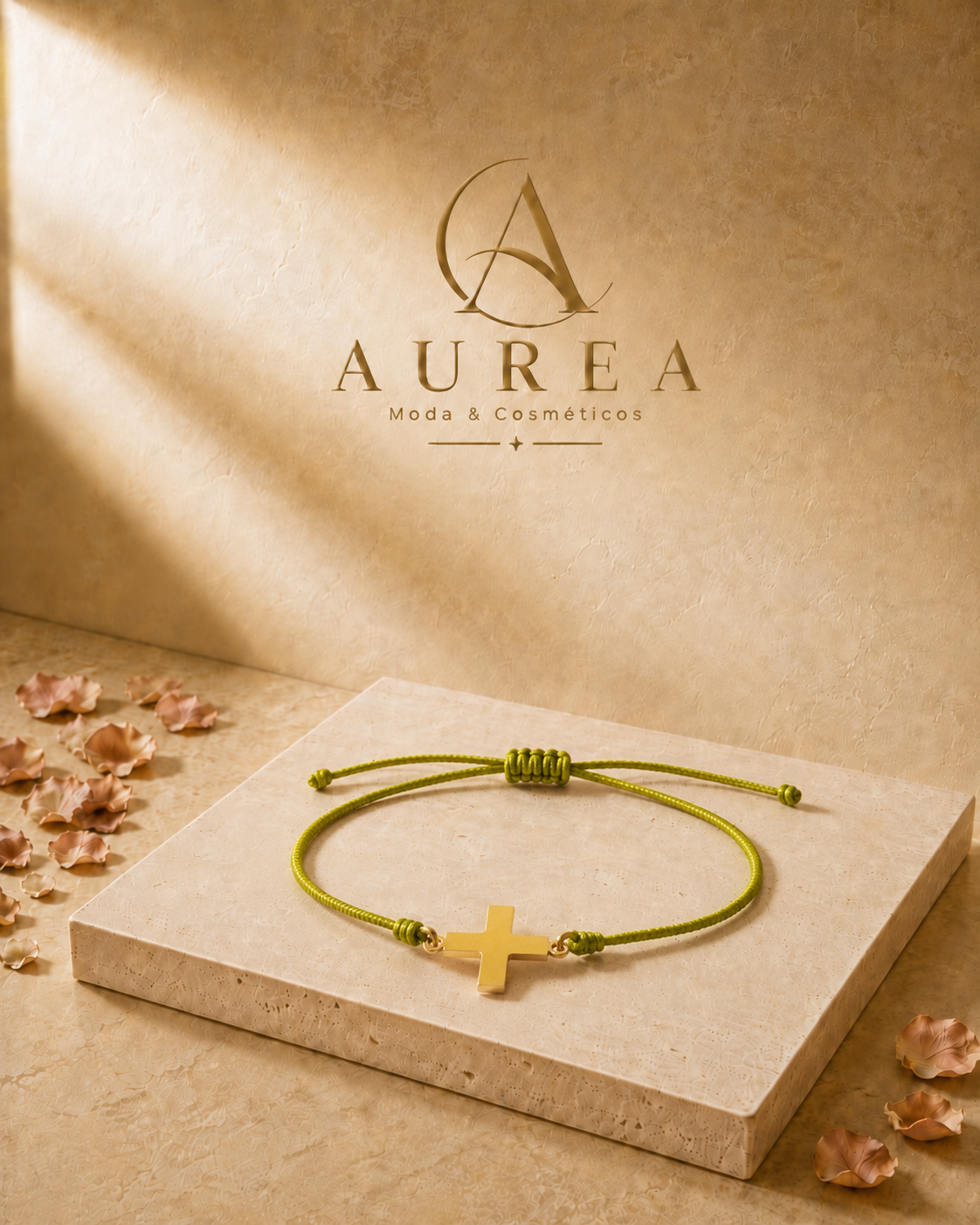 Pulsera Ajustable Cruz Verde