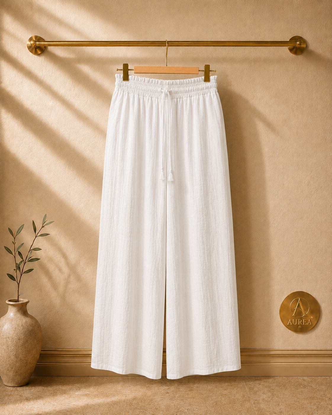 Pantalón Palazzo Blanco Fluido