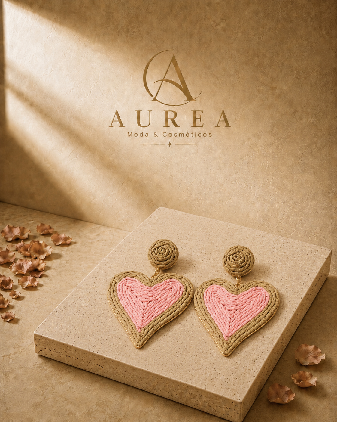 Pendientes Corazón Trenzado