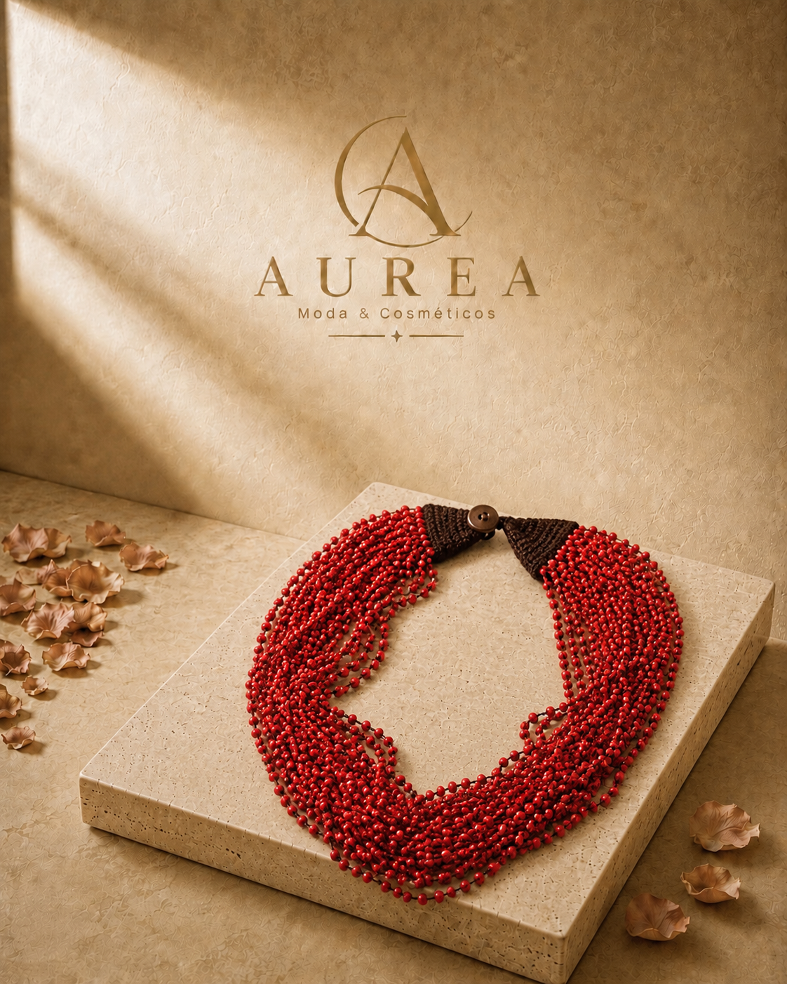Collar Multihilos Rojo