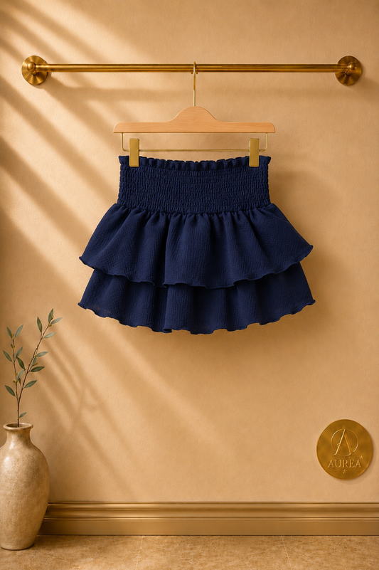 Falda con Volantes color azul de AUREA