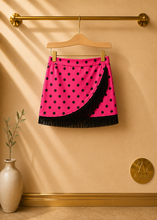 Falda de Lunares con Flecos