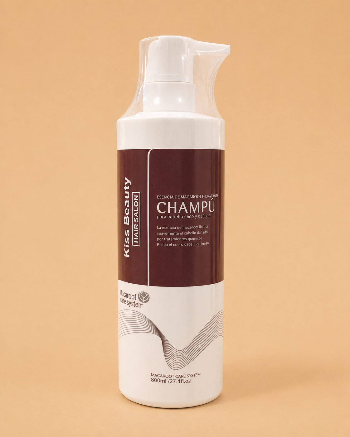 Champú Hidratante Macaroot para Cabello Seco y Dañado 800 ml — Kiss Beauty