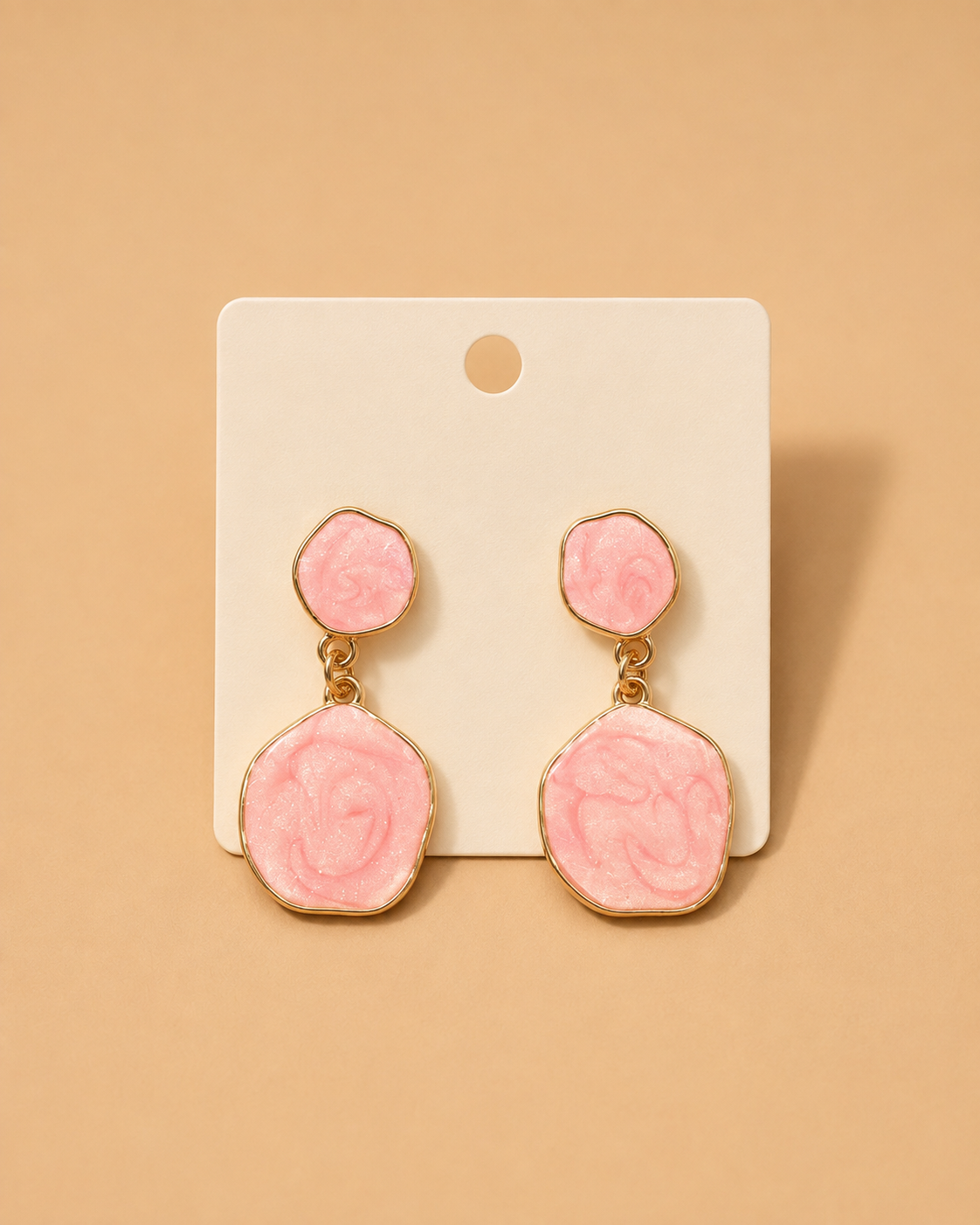 Pendientes Rosas de Doble Medallón Floral