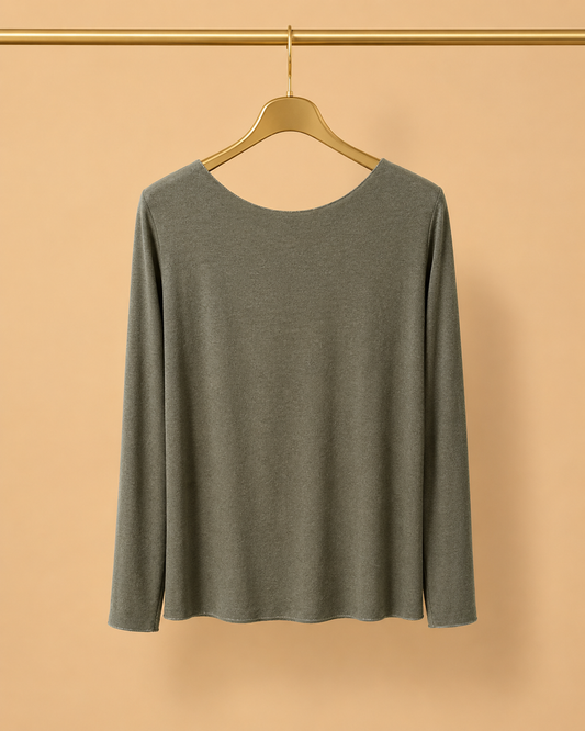 Camiseta Manga Larga Calavera Verde Azulado