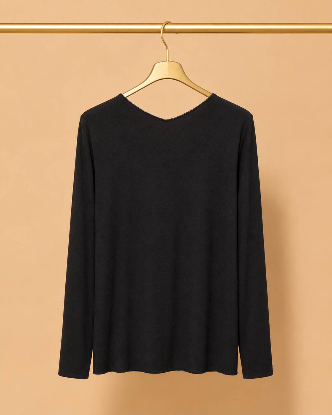 Camiseta Manga Larga Falling in Love Negra