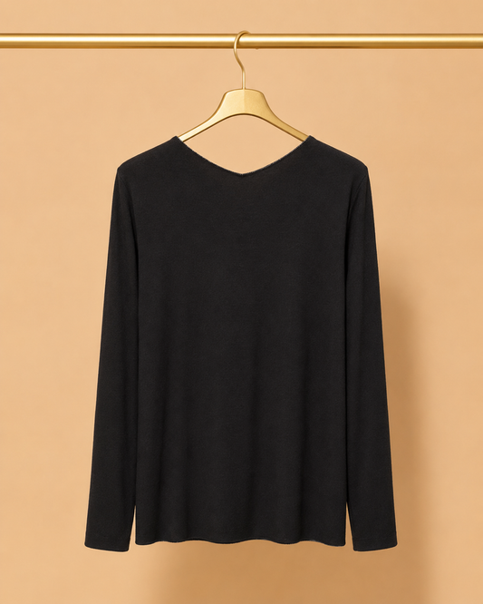 Camiseta Manga Larga Falling in Love Negra