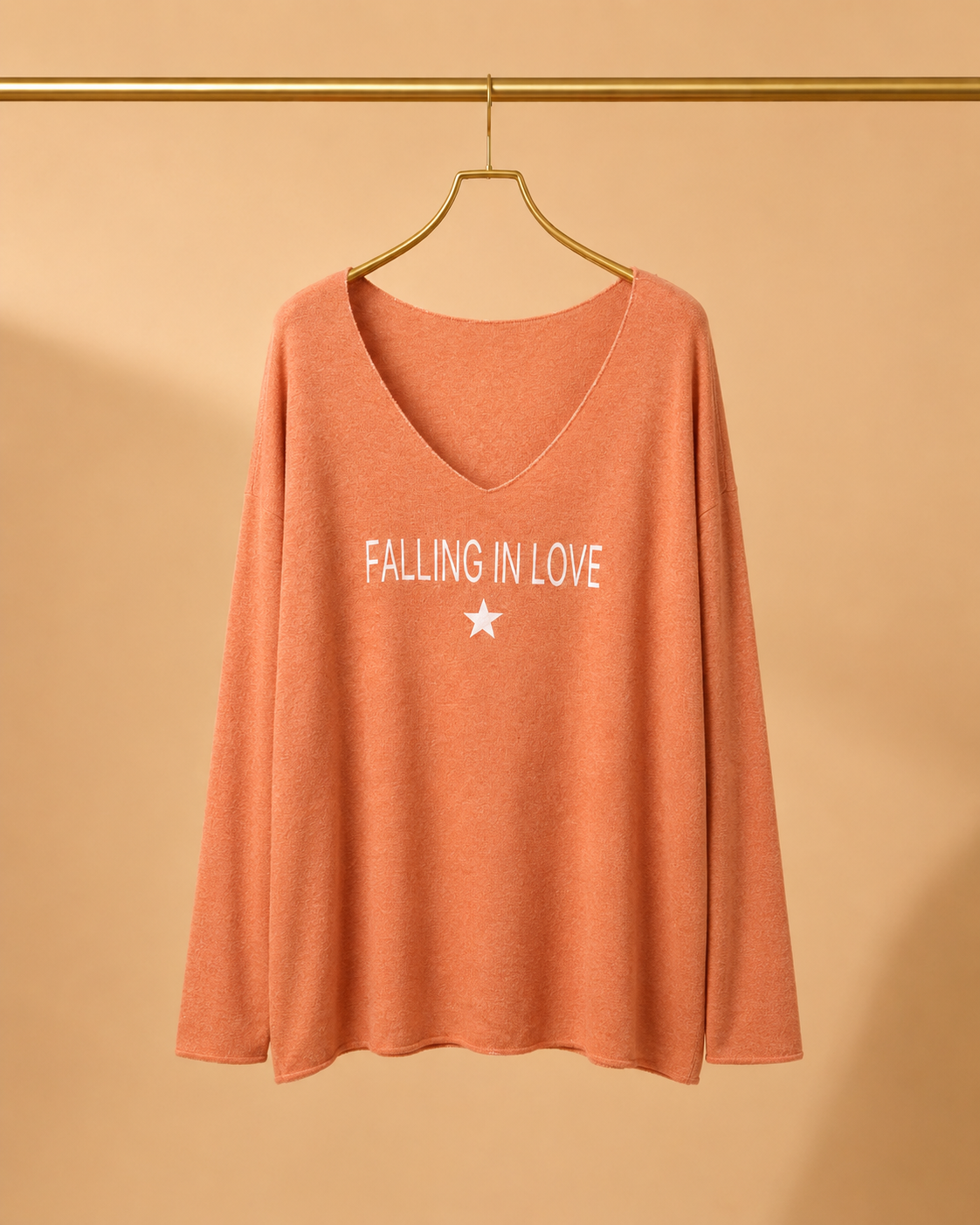 Camiseta Manga Larga Falling in Love Coral
