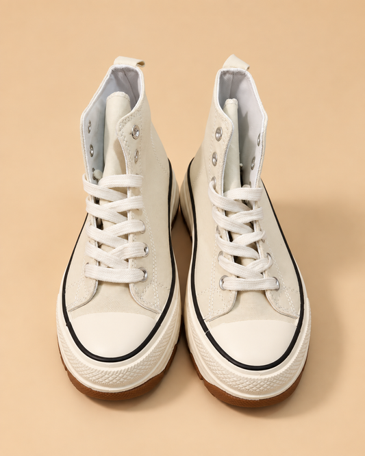 Zapatillas Altas Blancas con Suela Track