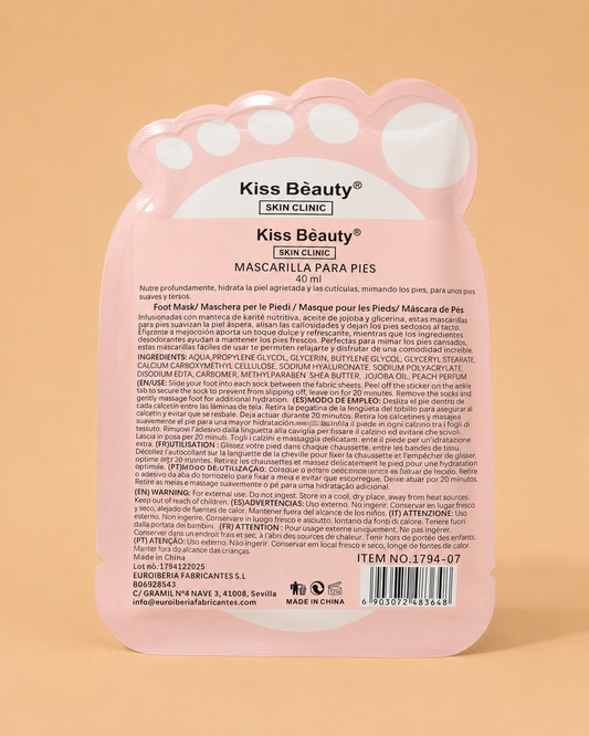 Mascarilla para Pies Kiss Beauty Esencia Árabe – 40 ml