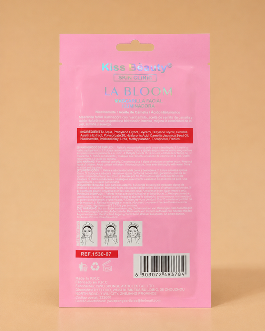 Mascarilla Facial Iluminadora Kiss Beauty La Bloom – 30 ml