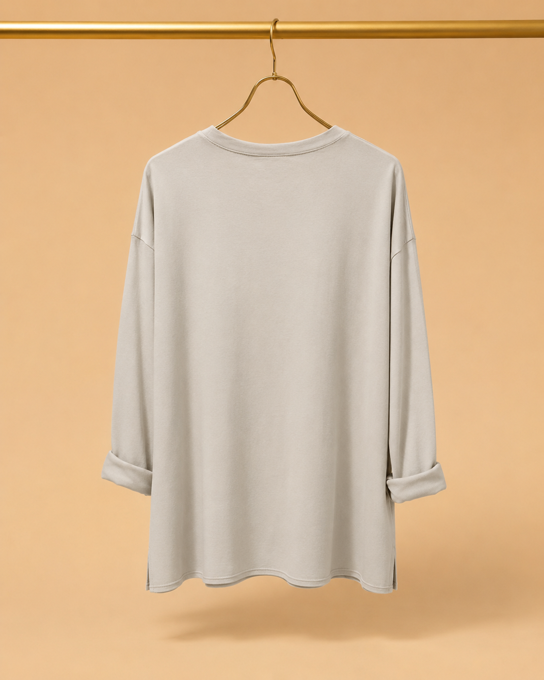Sudadera Beige Asimétrica Calavera