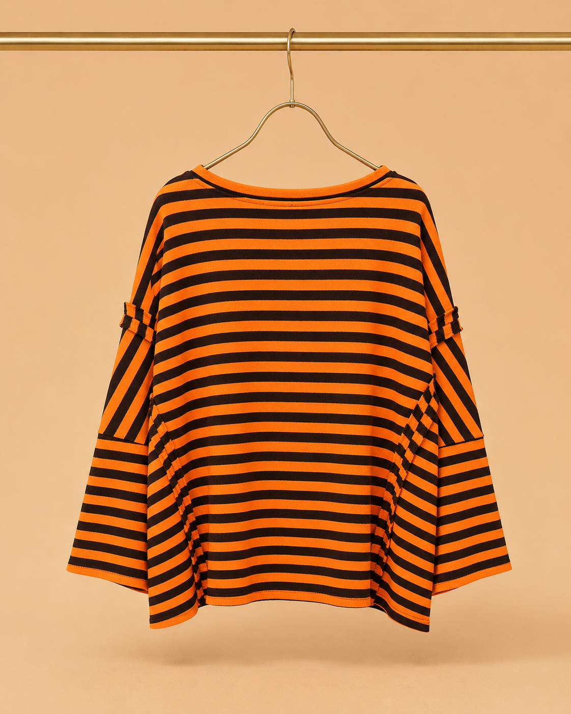 Camiseta Rayas Naranja “Just Be You”