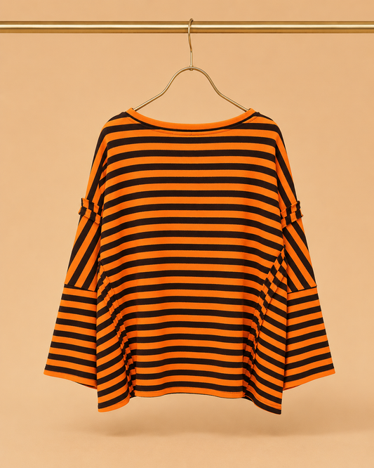 Camiseta Rayas Naranja “Just Be You”