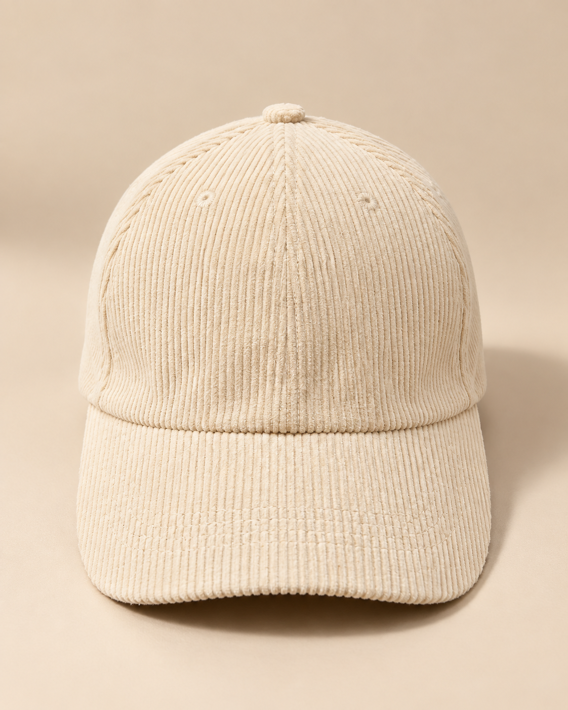 Gorra de Pana Ajustable con Visera Curva