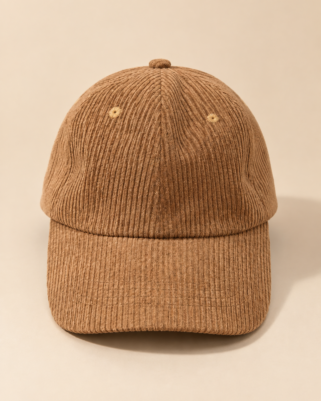 Gorra de Pana Ajustable con Visera Curva