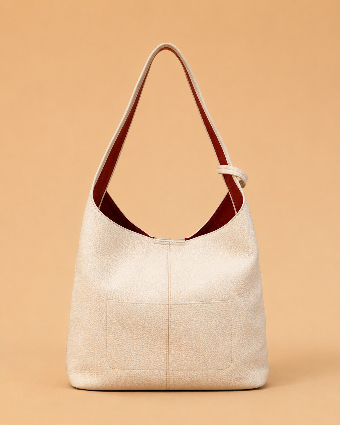 Bolso Hobo Blanco Interior Rojo Martina K