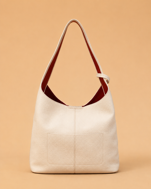 Bolso Hobo Blanco Interior Rojo Martina K