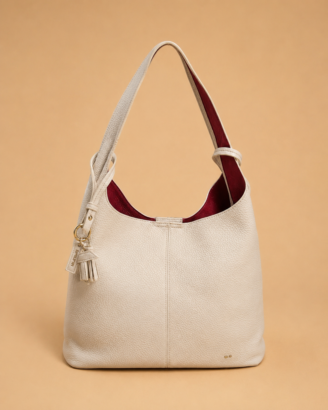 Bolso Hobo Blanco Interior Rojo Martina K