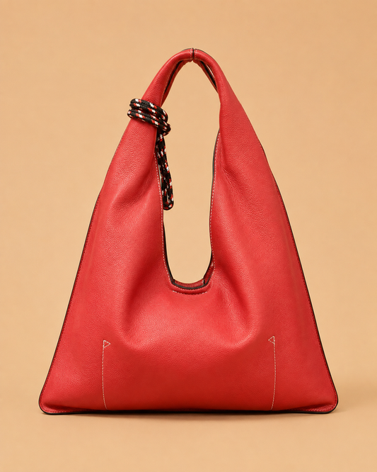 Bolso Hobo Rojo con Cordón Martina K