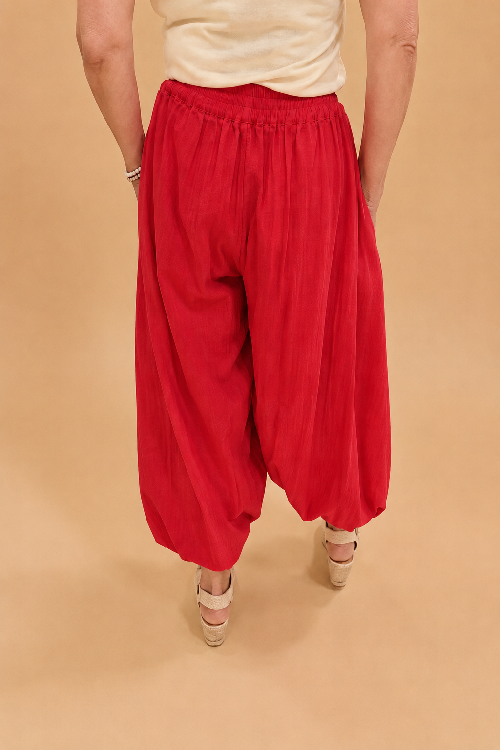 Pantalón Bombacho Fluido con Bolsillos JOT