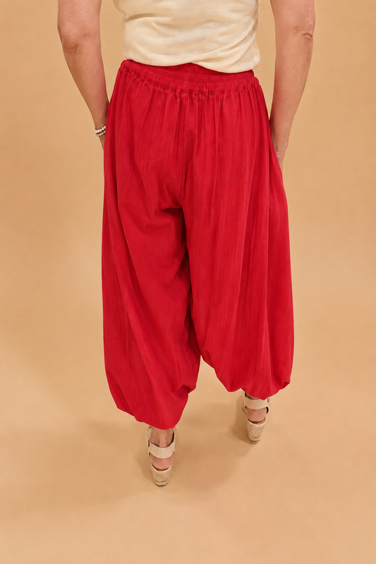 Pantalón Bombacho Fluido con Bolsillos JOT