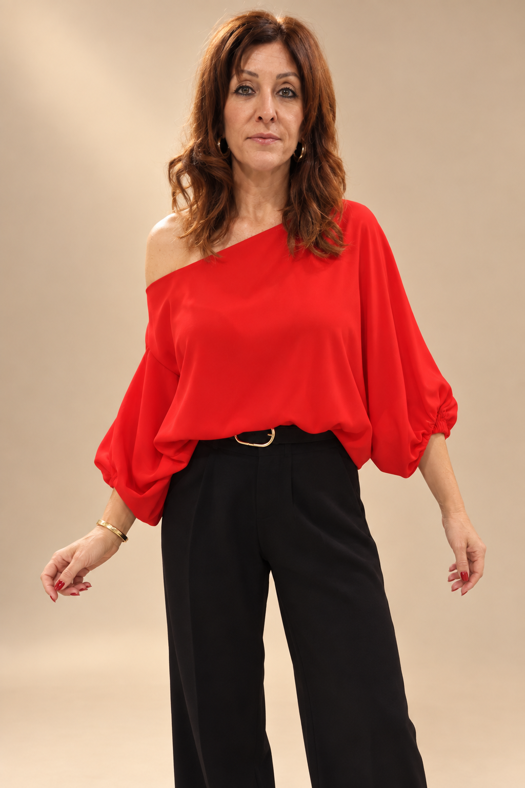 Blusa Asimétrica Satinada