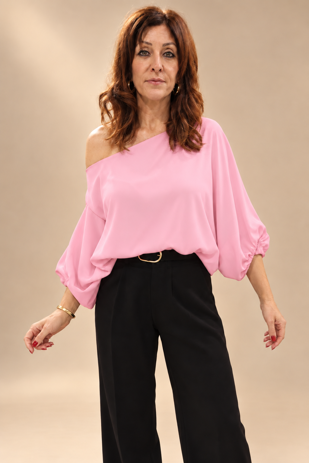 Blusa Asimétrica Satinada