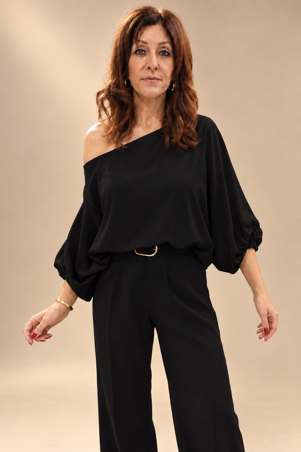 Blusa Asimétrica Satinada