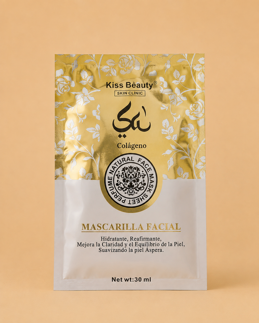 Mascarilla Facial de Colágeno Hidratante y Reafirmante 30 ml - Kiss Beauty