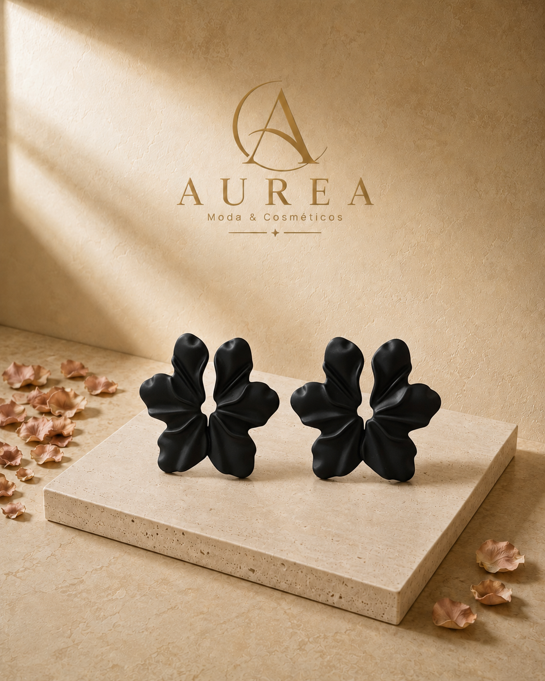 Pendientes Flor Negra