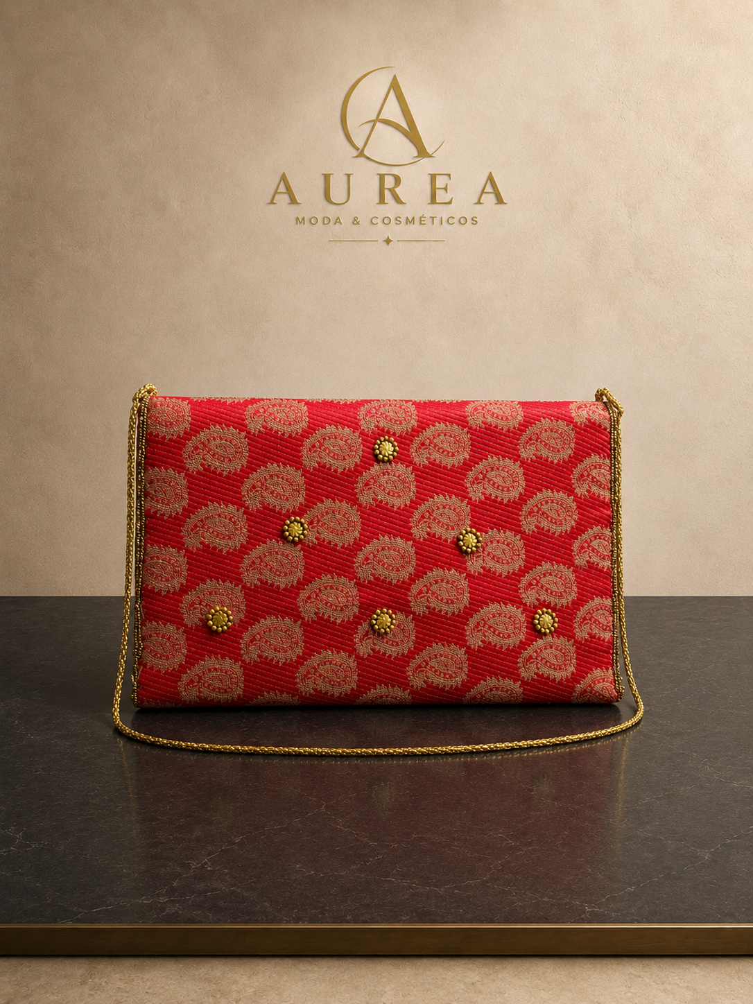 Bolso Clutch Bordado Maharani