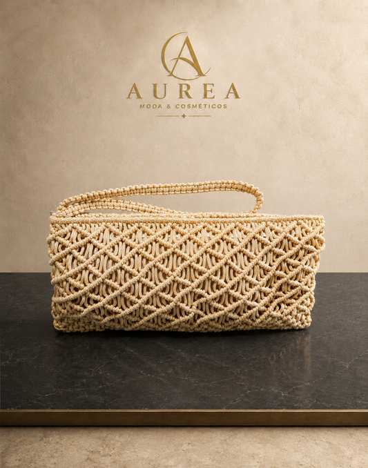 Bolso Clutch Macramé Amira